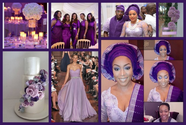 purple and champagne wedding colors